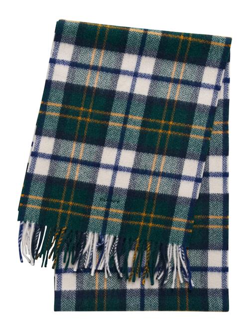 Se GANT Herringb Check Wool Woven Scarf GANT Green ved Booztlet