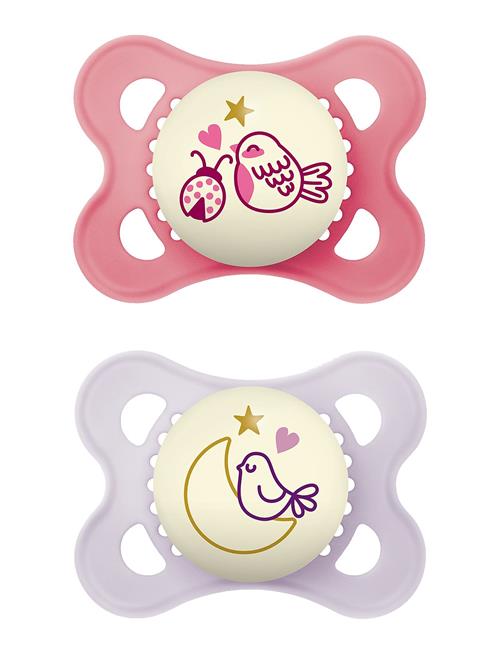 MAM Mam Original Night 0-6M Silic Pink 2P MAM Patterned