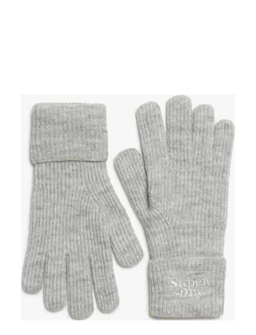 Soft Rib Knit Gloves Superdry Grey