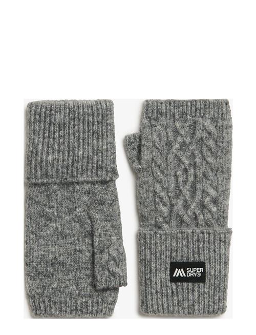 Cable Luxe Handwarmers Superdry Grey