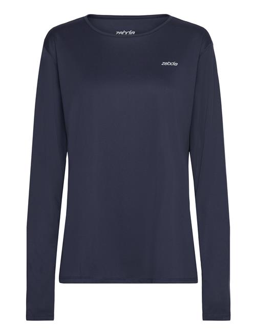 Se ZEBDIA Women L/S Sports Tee ZEBDIA Navy ved Booztlet