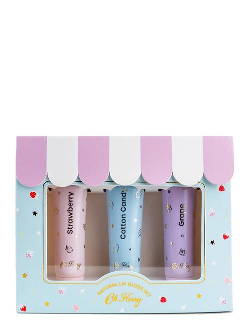 Se Oh Flossy Natural Lip Gloss Set - Set Of 3 Oh Flossy Patterned ved Booztlet