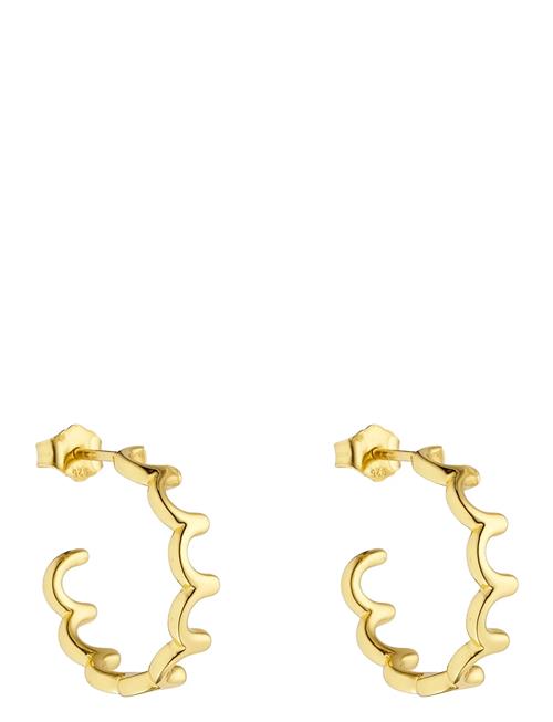 Lace Earring Hoop Design Letters Gold