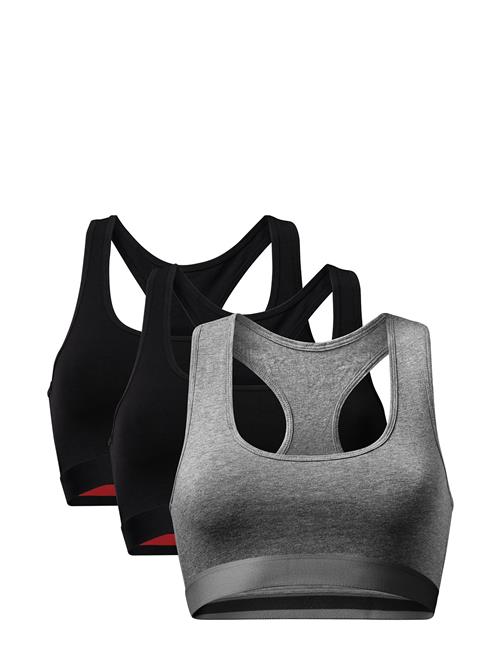 Women's Organic Cotton Bralette 3-Pack Danish Endurance Black