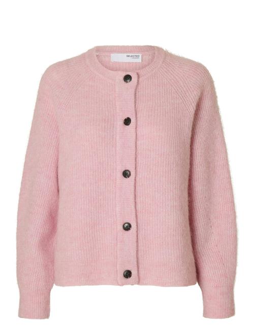 Se Selected Femme Slflulu Ls Knit Short Cardigan B Noos Selected Femme Pink ved Booztlet