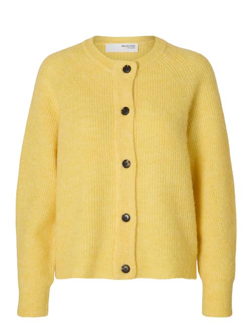 Se Selected Femme Slflulu Ls Knit Short Cardigan B Noos Selected Femme Yellow ved Booztlet