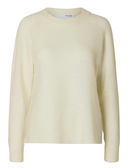 Slflulu Ls Knit O-Neck Selected Femme Cream