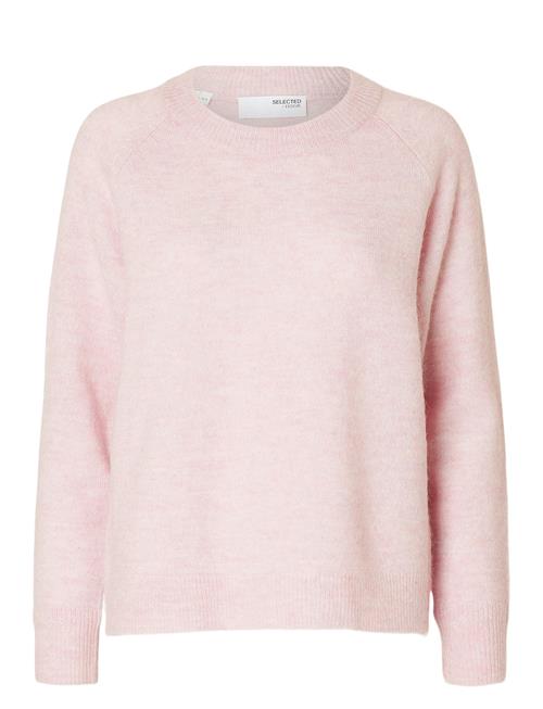 Selected Femme Slflulu Ls Knit O-Neck Noos Selected Femme Pink