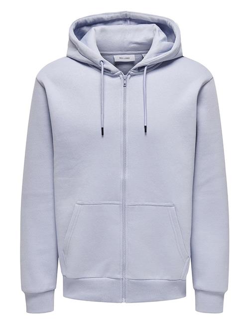 Se ONLY & SONS Onsceres Zip Thr. Hoodie Sweat Noos ONLY & SONS Blue ved Booztlet