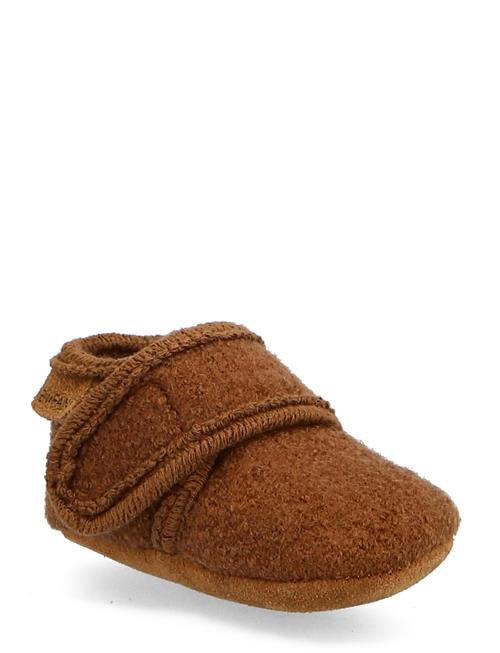 Se En Fant Baby Wool Slippers En Fant Brown ved Booztlet