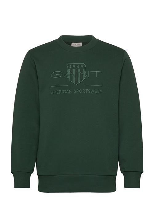 Reg Tonal Shield C-Neck Sweat GANT Green