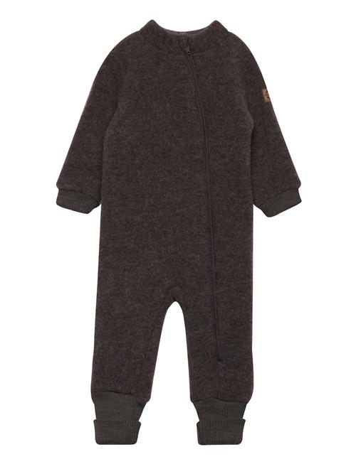 Wool Suit W Rib Mikk-line Brown