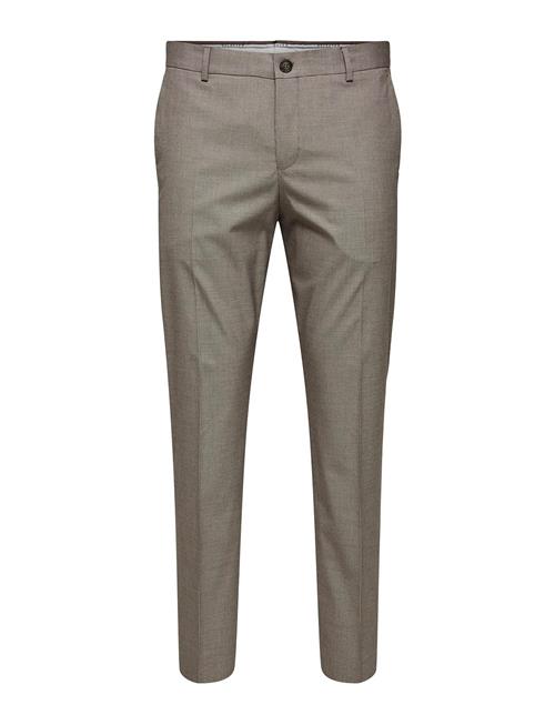 Se Selected Homme Slhslim-Liam Brwn Hounds Trs Flex B Noos Selected Homme Beige ved Booztlet