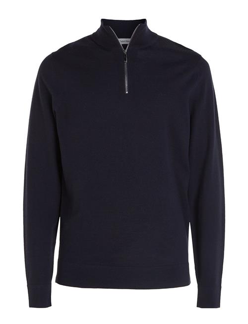 Calvin Klein Merino Rws Quarter Zip Calvin Klein Navy