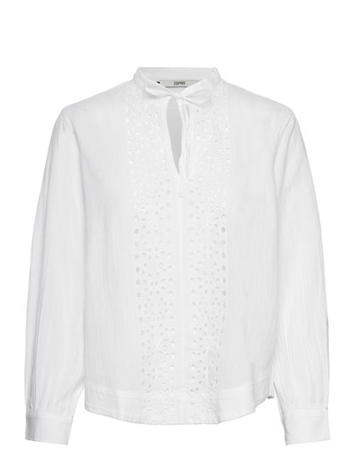 Se Esprit Casual Embroidered Cotton Blouse Esprit Casual White ved Booztlet