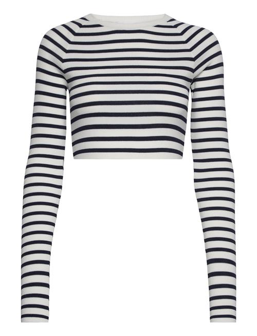 REMAIN Birger Christensen Striped Knit Cropped Top REMAIN Birger Christensen Blue