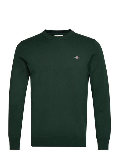 Se GANT Classic Cotton C-Neck GANT Green ved Booztlet