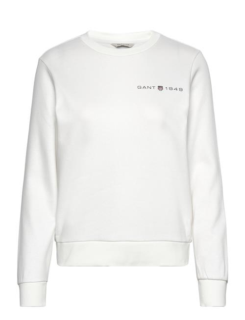 GANT Reg Printed Graphic C-Neck GANT White