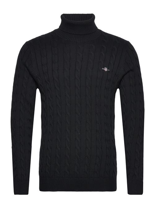 Cotton Cable Turtle Neck GANT Black