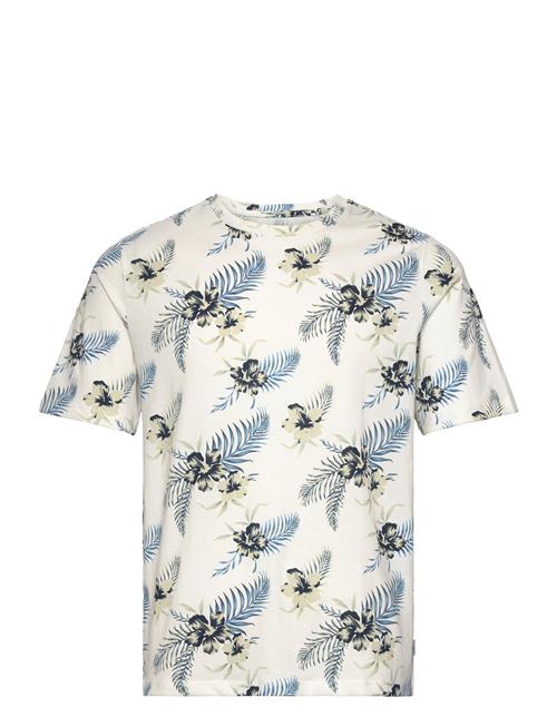 Jack & Jones Jjchill Aop Tee Ss Crew Neck Jack & J S White