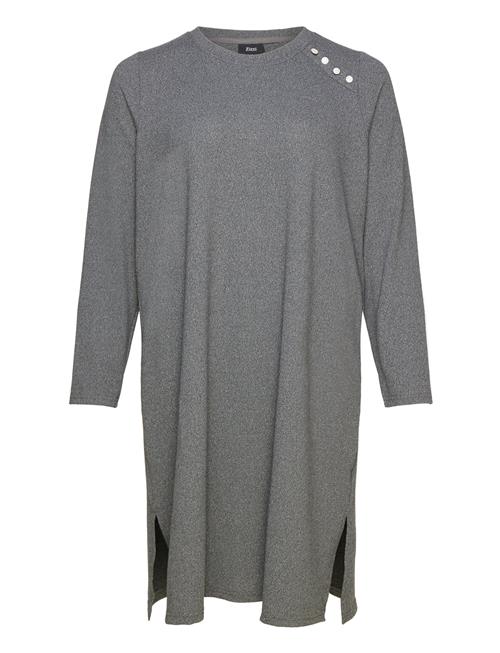 Zizzi Vlucca, L/S, Abk Dress Zizzi Grey