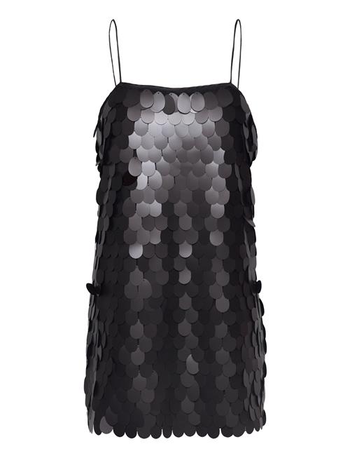 ROTATE Birger Christensen Sequins Mini Slip Dress ROTATE Birger Christensen Black