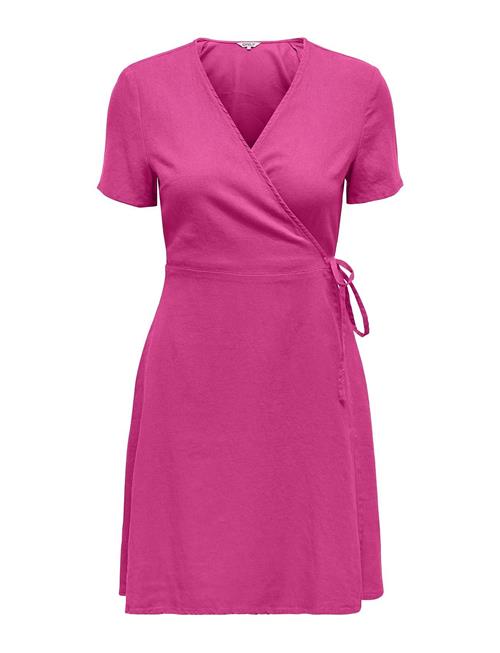 ONLY Onladdiction-Caro S/S Linen Dress Cc Pnt ONLY Pink