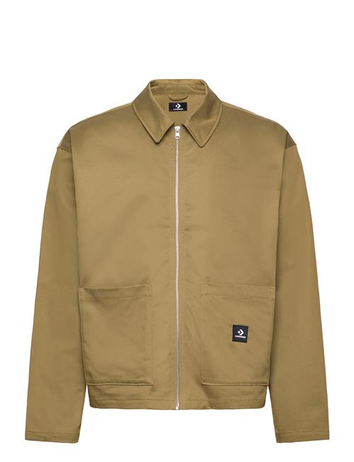 Converse Woven Shirt Jacket Solid Converse Beige