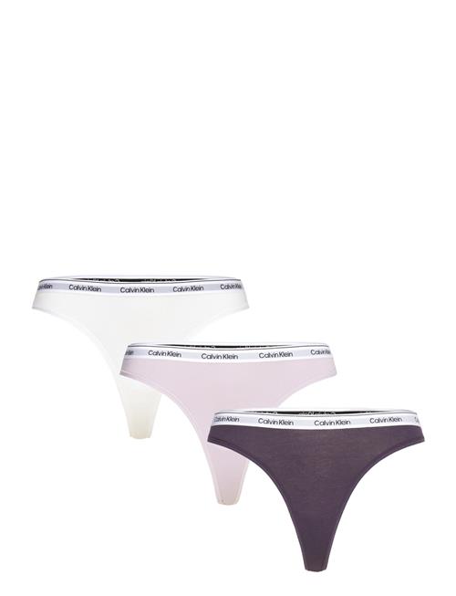 Se 3 Pack Thong Calvin Klein Purple ved Booztlet