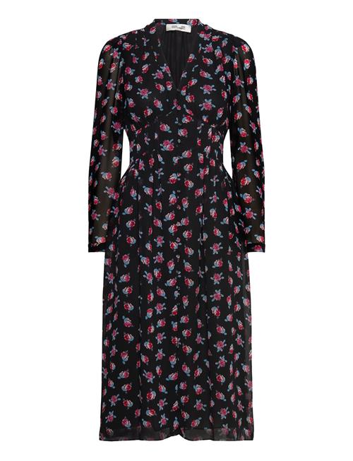 Diane von Furstenberg Dvf Tied Erica L/S Midi Dress Diane Von Furstenberg Black