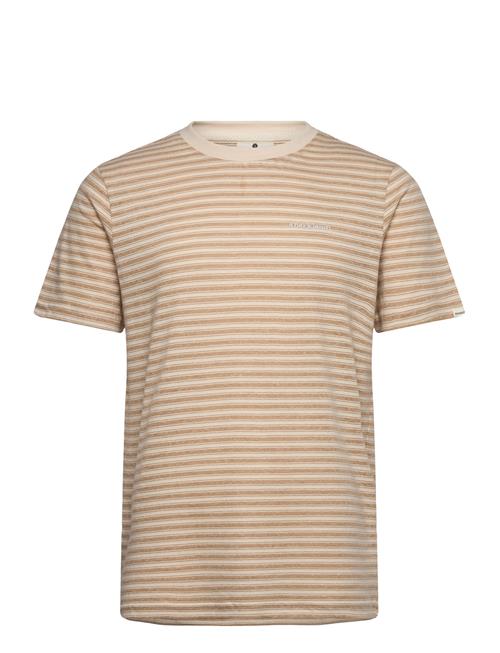 Anerkjendt Akrod S/S Cot/Linen Stripe Tee Anerkjendt Beige