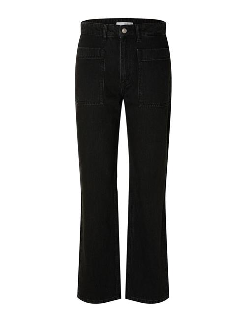 Se Selected Femme Slfkate-Marley Hw Black Str Pocket Jeans Selected Femme Black ved Booztlet