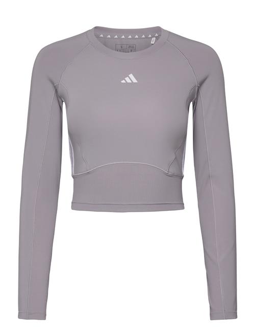 adidas Performance Train Essentials Material Mix Long Sleeve Top Adidas Performance Grey