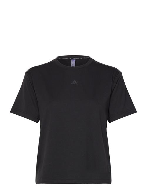 Power Back Cutout 3 Stripes Tee Adidas Performance Black