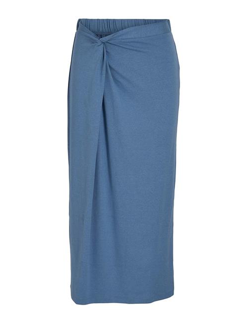 Vila Vivase Hw Midi Skirt Vila Blue