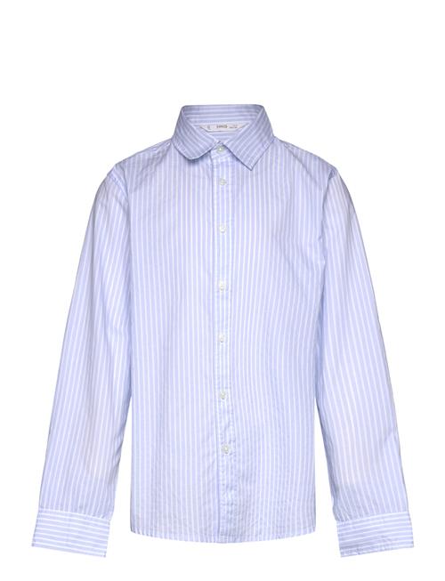 Regular-Fit Striped Shirt Mango Blue