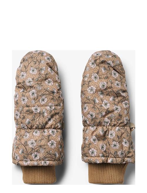 Puffer Mittens Jazz Wheat Patterned