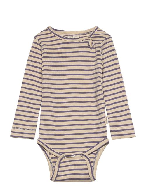 Body L/S Modal Striped Petit Piao Beige