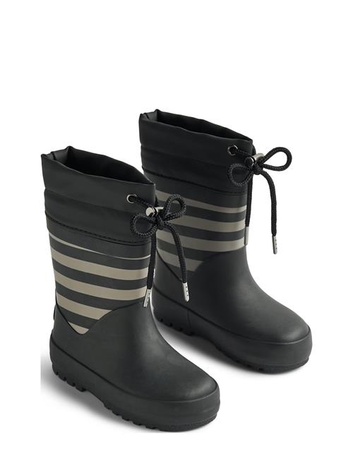 Se Wheat Rubber Boot Thermo Print Wheat Black ved Booztlet