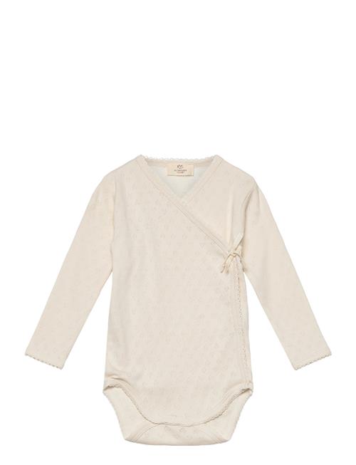 Copenhagen Colors Pointelle Heart Crossover Body Ls Copenhagen Colors Cream