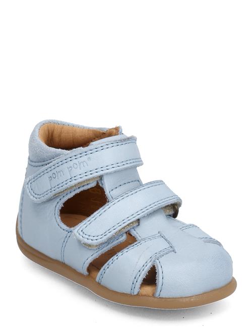 Pom Pom Starters™ Two Velcro Sandal Pom Pom Blue