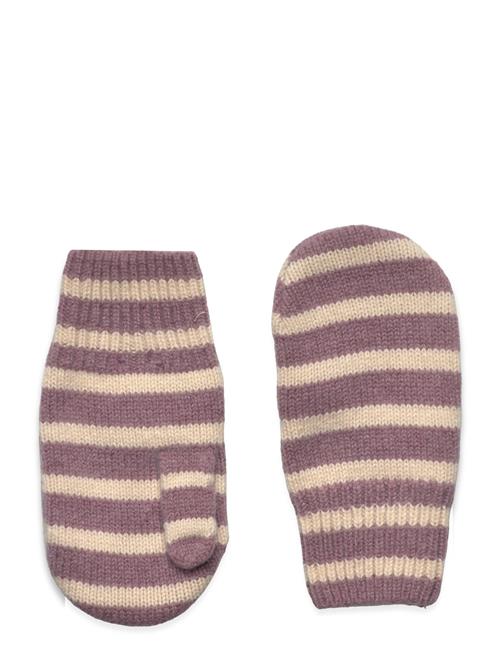 Bergen Striped Mittens Mp Denmark Purple