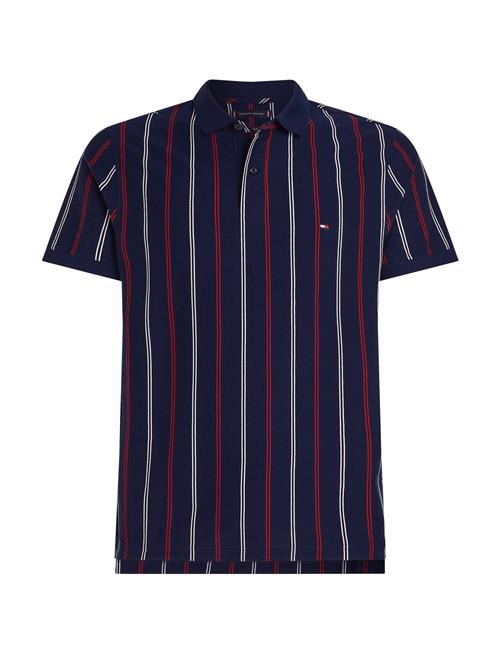 Se Tommy Hilfiger Vertical Stripe Reg Polo Tommy Hilfiger Navy ved Booztlet