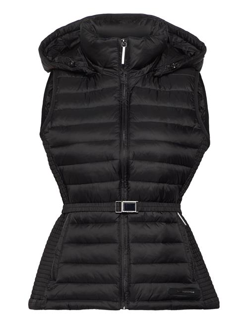 Calvin Klein Lw Padded Waist Smocking Vest Calvin Klein Black