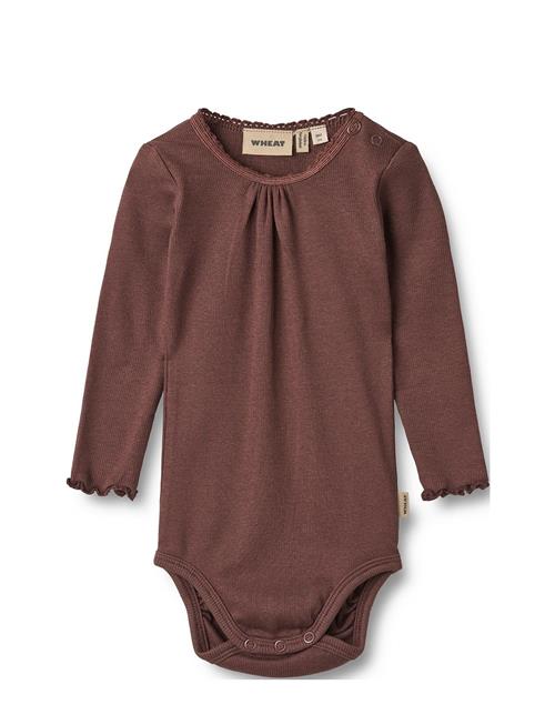 Wheat Rib Body L/S Lotta Wheat Brown