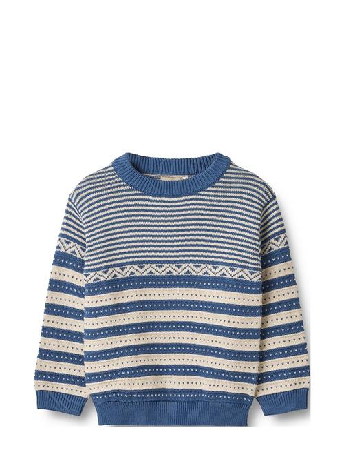 Se Wheat Knit Pullover Janus Wheat Blue ved Booztlet