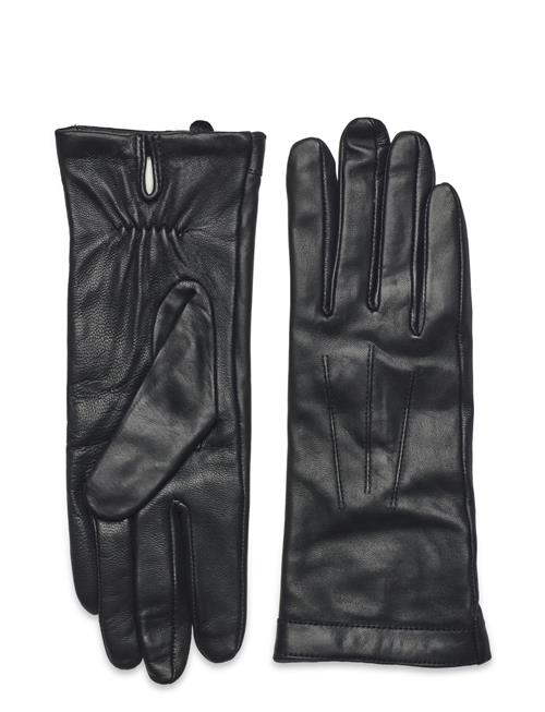 Lindex Leather Glove With Dents Lindex Black