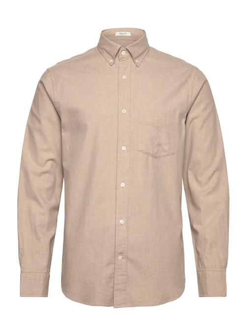 GANT Reg Flannel Melange Shirt GANT Beige