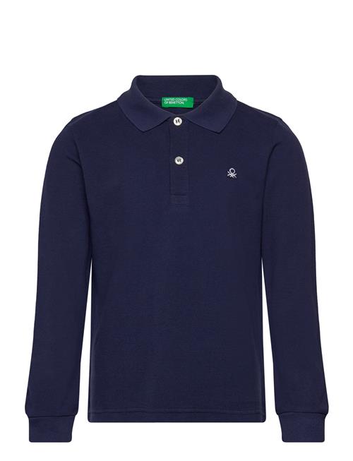 L/S Polo Shirt United Colors Of Benetton Navy