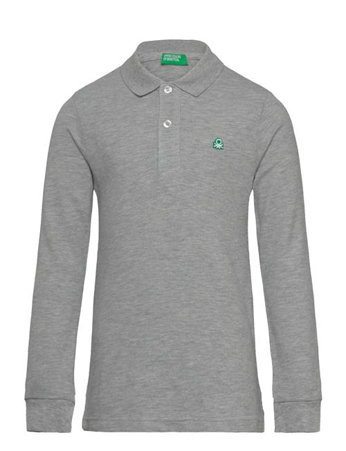 United Colors of Benetton L/S Polo Shirt United Colors Of Benetton Grey